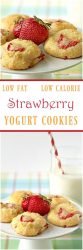 Strawberry Yogurt Cookies - Soft, chewy, yogurt-based, healthier cookie recipe. | ItsYummi.com