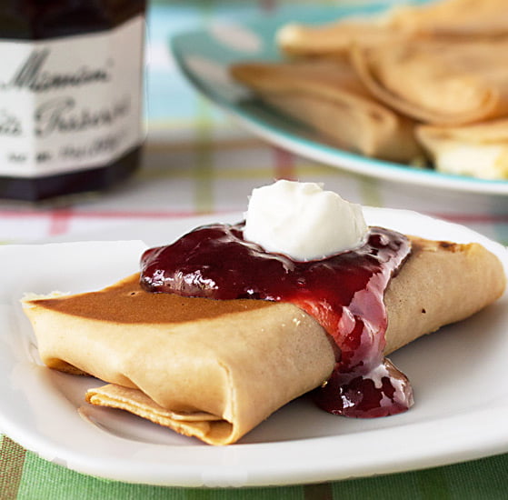 Cheese Blintzes with Mixed Berries #recipe from ItsYummi.com for #Brunchweek