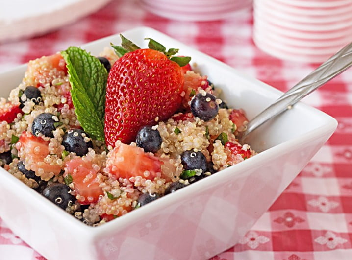 Patriotic Quinoa Fruit Salad from ItsYummi.com