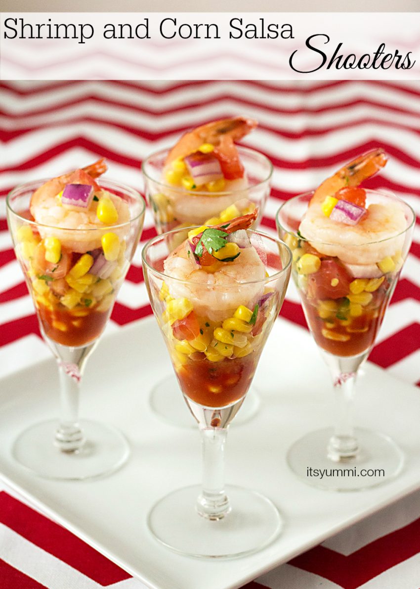 Steamed Shrimp and Corn Salsa Appetizers