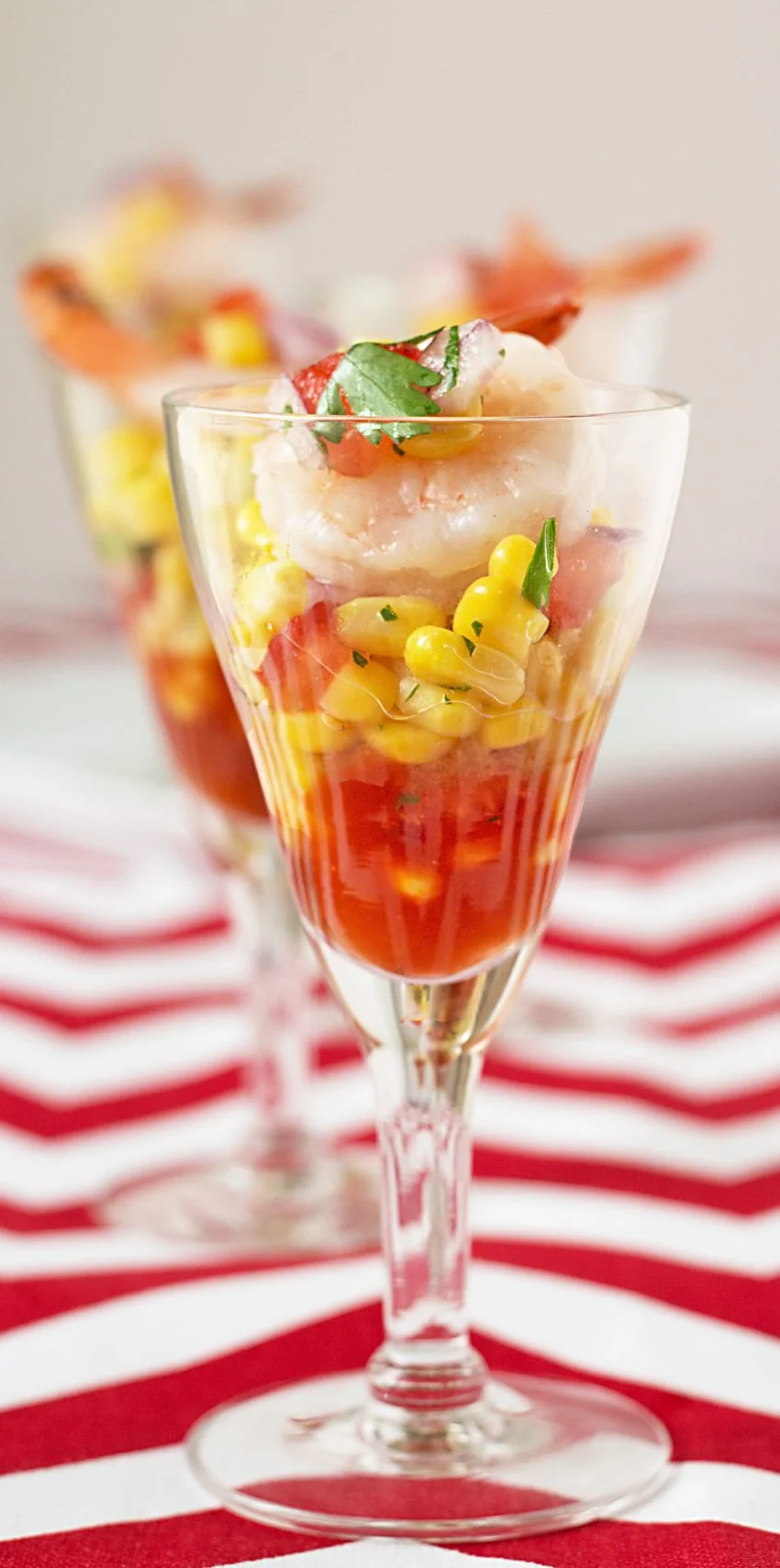 shrimp cocktail with corn salsa