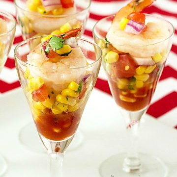 corn salsa shrimp shooters