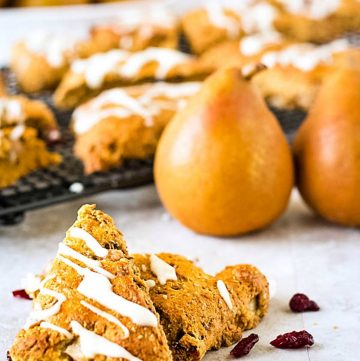 cranberry and pear easy scones recipe image