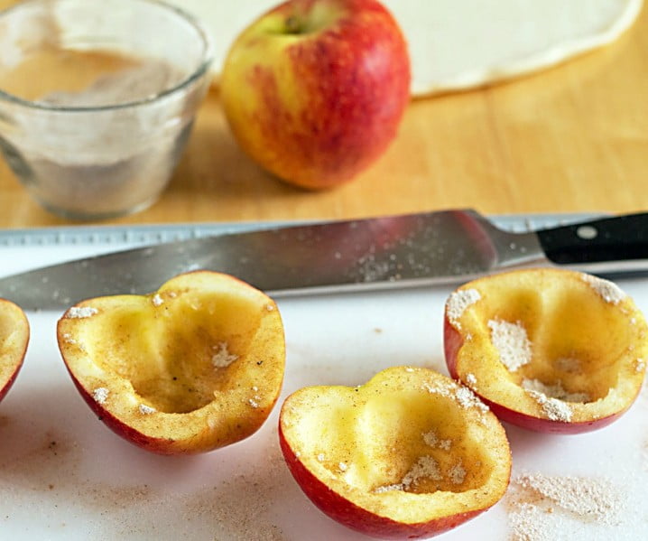 Prepping Envy Apples for Apple Pie Ice Cream Bowls - recipe on itsyummi.com
