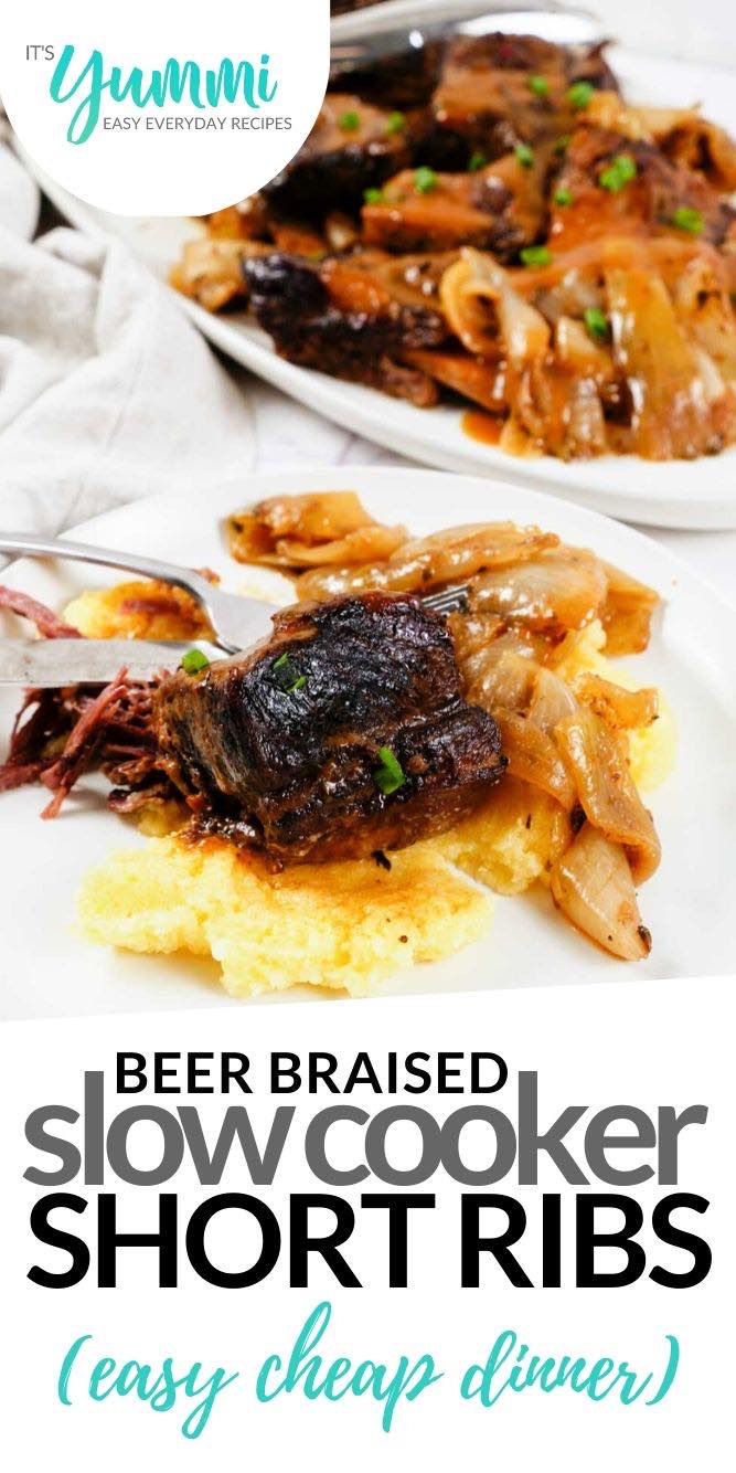 Slow Cooker Beer Braised Short Ribs Recipe Easy Recipes by