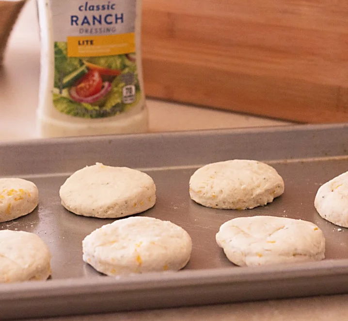 Cheesy ranch biscuits ~ recipe from ItsYummi.com #FoodDeservesDelicious #shop