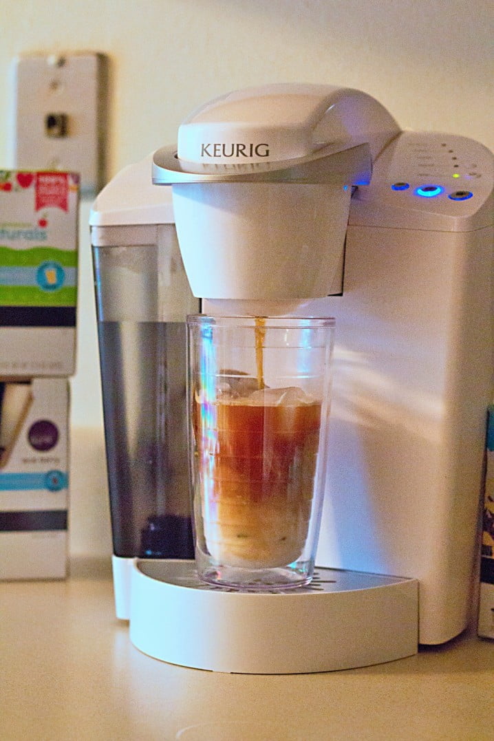 A Keurig coffee machine is my favorite way to make iced coffee and other brewed beverages over ice! #BrewItUp #BrewOverIce #shop