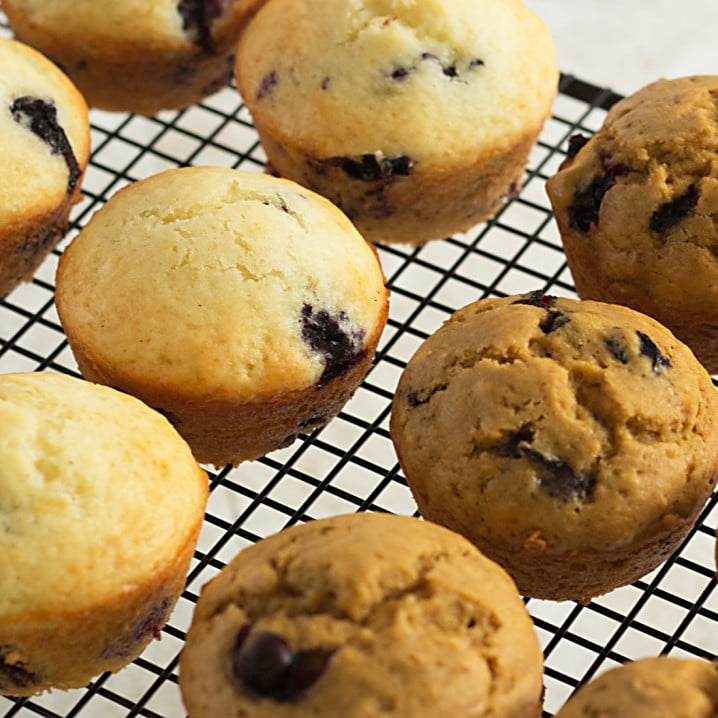 Blueberry Lime Muffins - made with organic sugar vs refined sugar