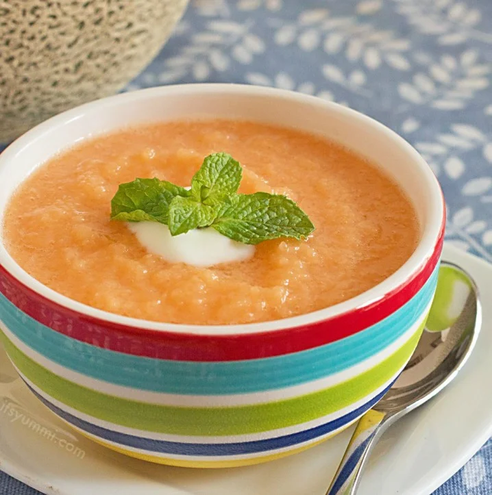 Chilled Cantaloupe Soup from ItsYummi.com #MyPicknSave #shop