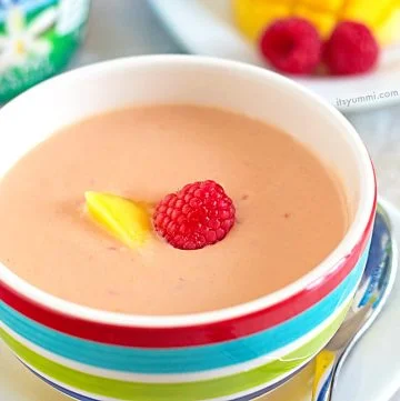 Mango Raspberry Chilled Soup