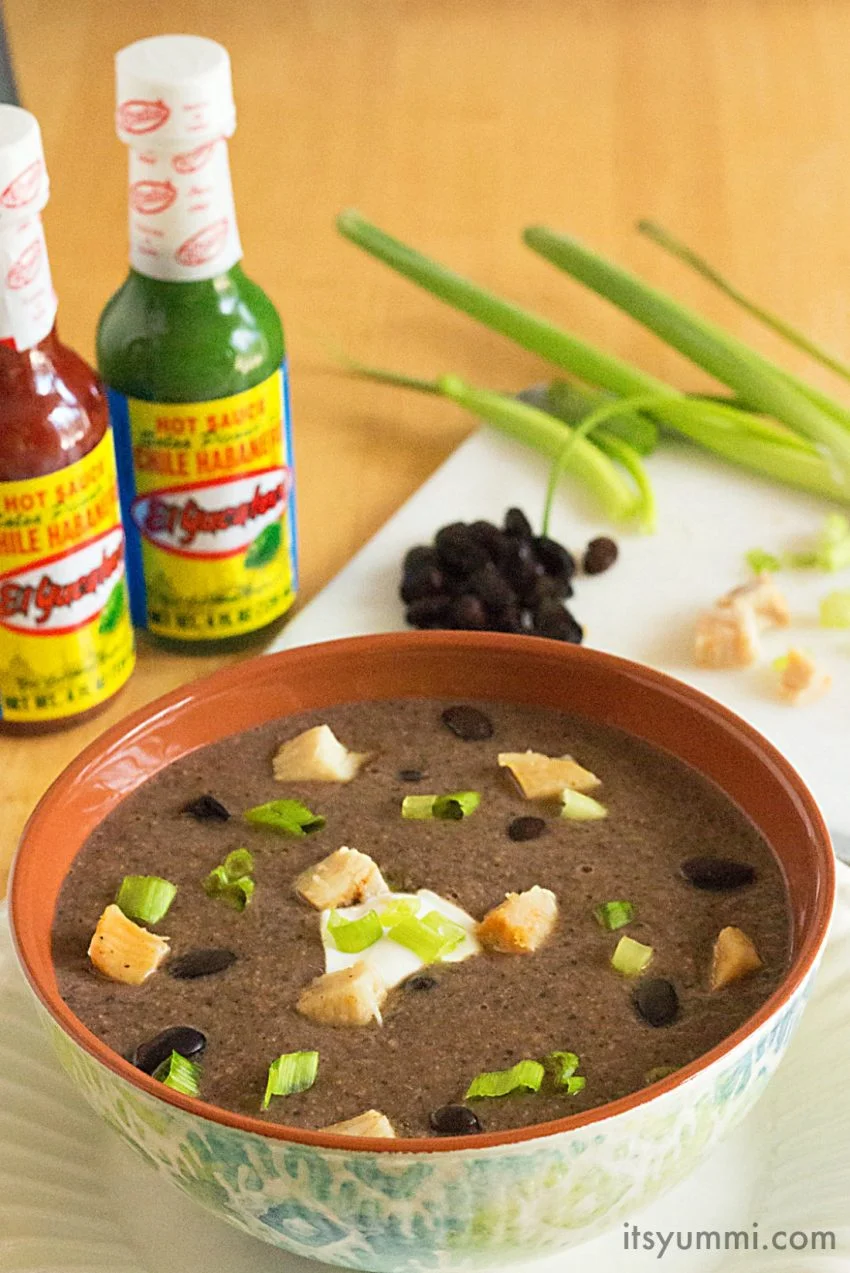 spicy chicken soup with black beans