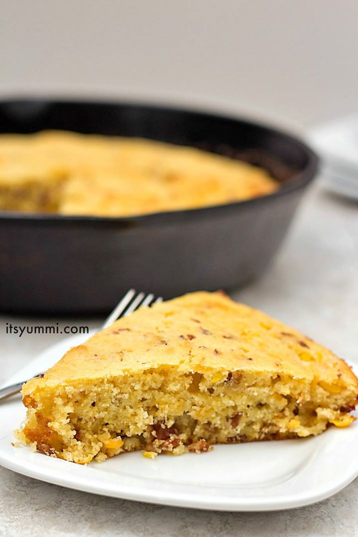 Bacon Cheddar Cornbread Recipe Its Yummi