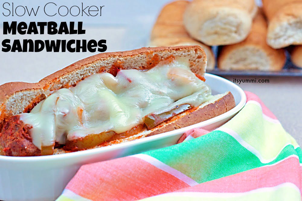 Slow Cooker Meatball Sandwiches