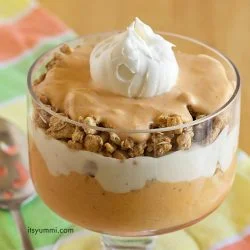 Pumpkin spice yogurt parfait is a healthy dessert or snack that will make a fabulous healthy option for holiday