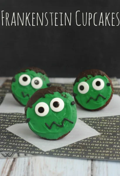 15 Fun Food Creations for Halloween, including Frankenstein Cupcakes from Moments with Mandi - find them all on ItsYummi.com