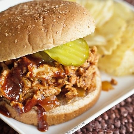 Slow Cooker Pulled Chicken Recipe on ItsYummi.com