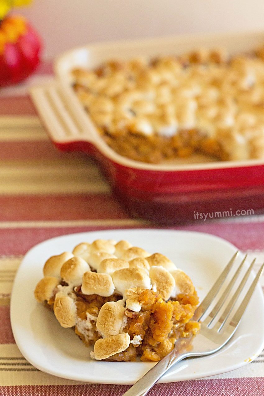 Canned Sweet Potato Casserole with Marshmallows | Its Yummi