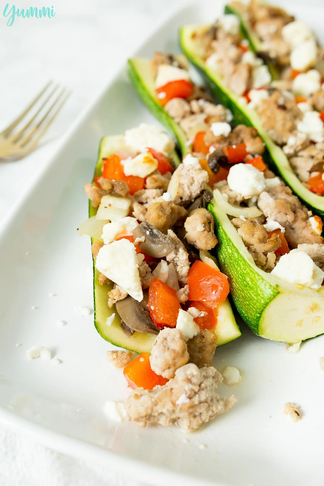 Turkey Stuffed Zucchini Boats