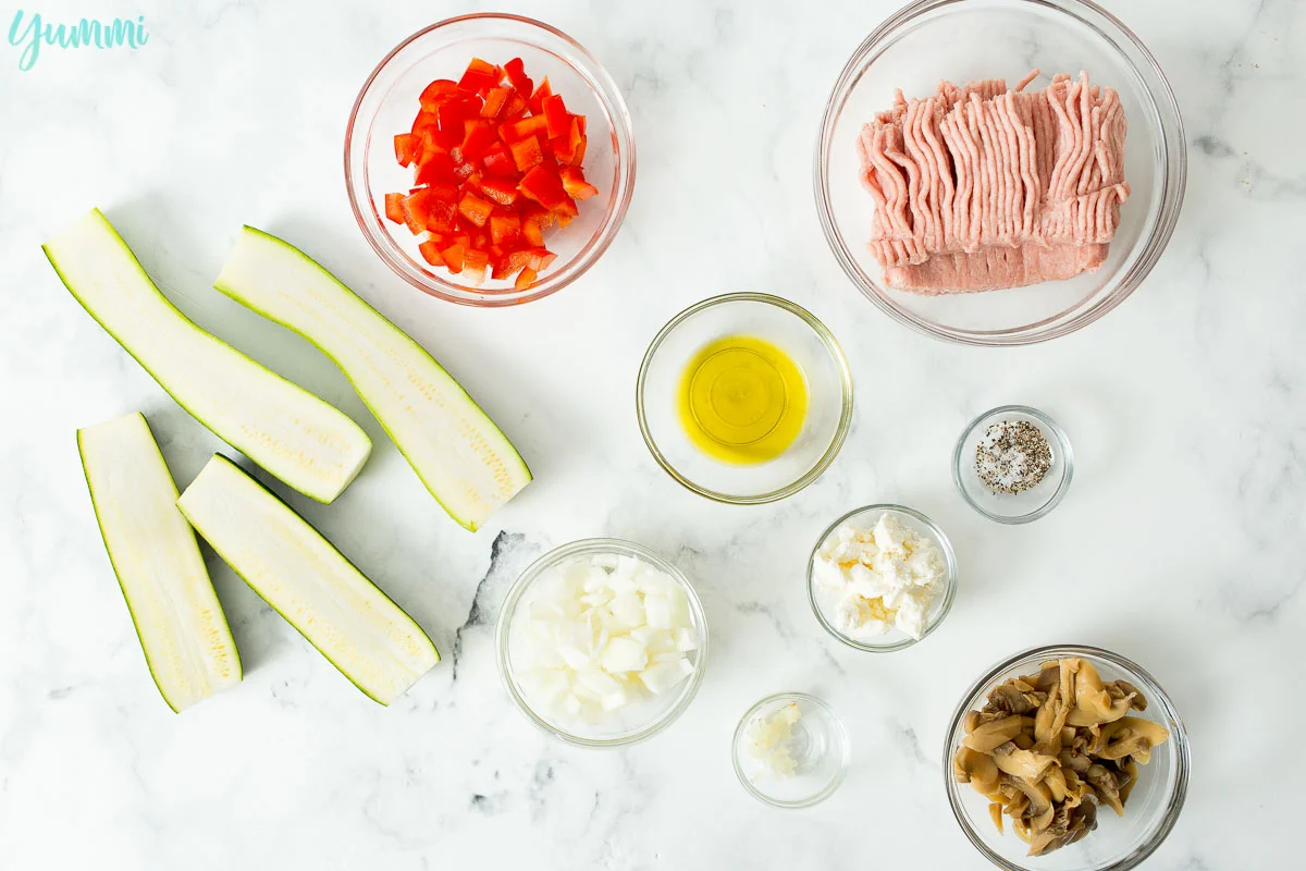 Turkey Stuffed Zucchini Boats