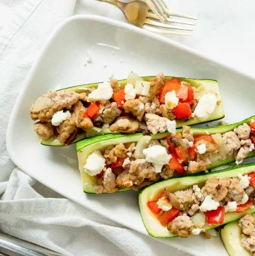 Turkey Stuffed Zucchini Boats