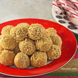 Holiday Recipes: Nutty Graham Truffles and a holiday house made from graham crackers and peanut butter. See them on ItsYummi.com #PBandG #ad