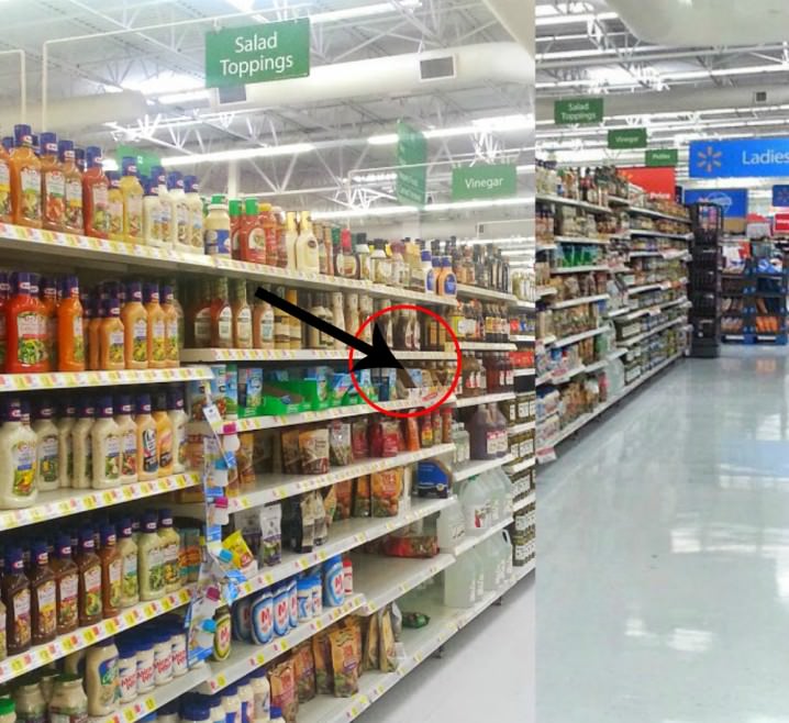 salad dressing aisle of Walmart