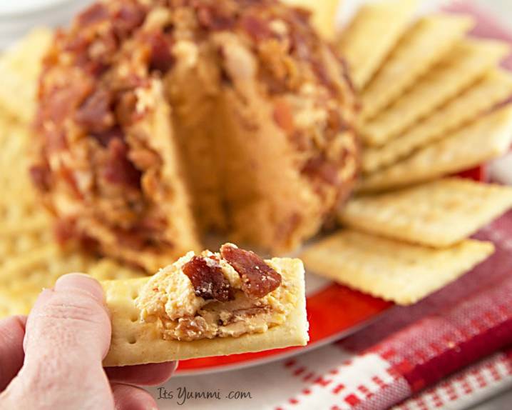 Bacon Chipotle Cheddar Cheese Ball recipe - This is party food, game day, or appetizer at its best!