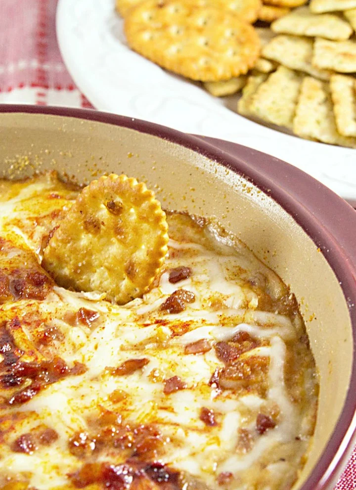 dish of baked clams casino dip