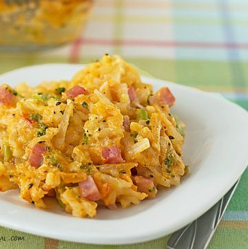 Easy Hashbrown Casserole with Ham and Broccoli