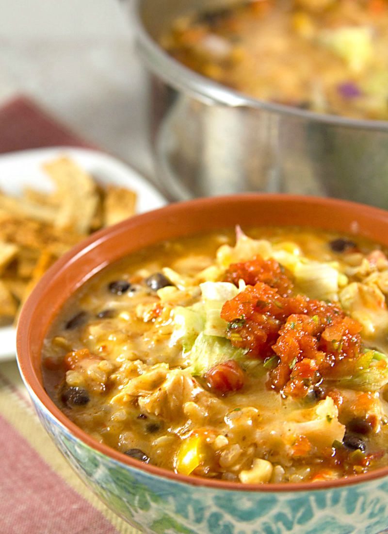 Chicken Enchilada Soup Recipe + Tortilla Chips Recipe Its Yummi