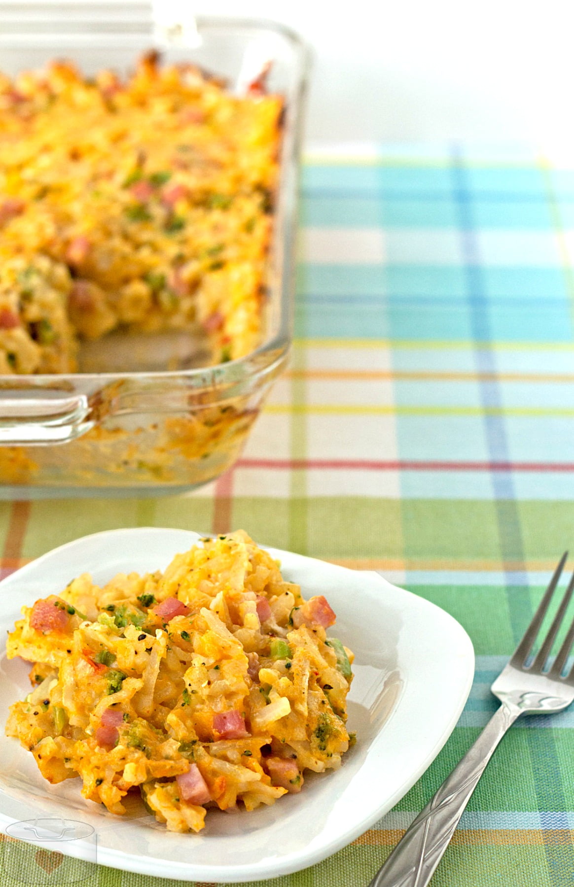 broccoli and cheese hashbrown casserole with ham