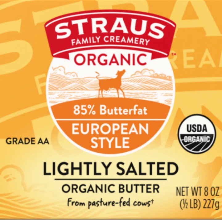 Strauss organic high butterfat butter