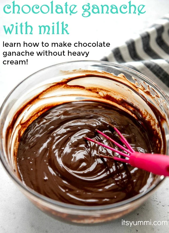chocolate ganache with milk (chocolate ganache without cream)