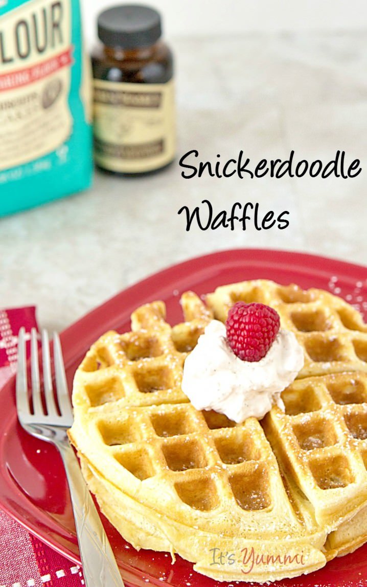 If you enjoy snickerdoodle cookies, you'll love this snickerdoodle waffles recipe! It's another one of those easy waffles recipe ideas that can be made quickly for a weekend breakfast or brunch! 