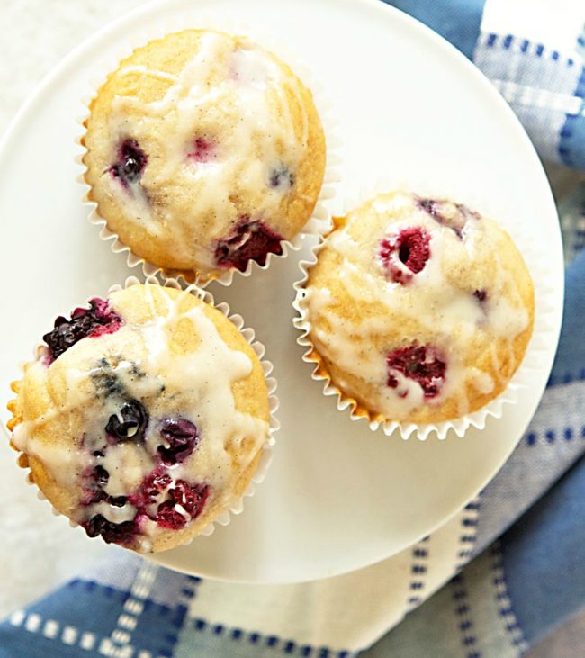15-Minute Triple Berry Muffins Recipe