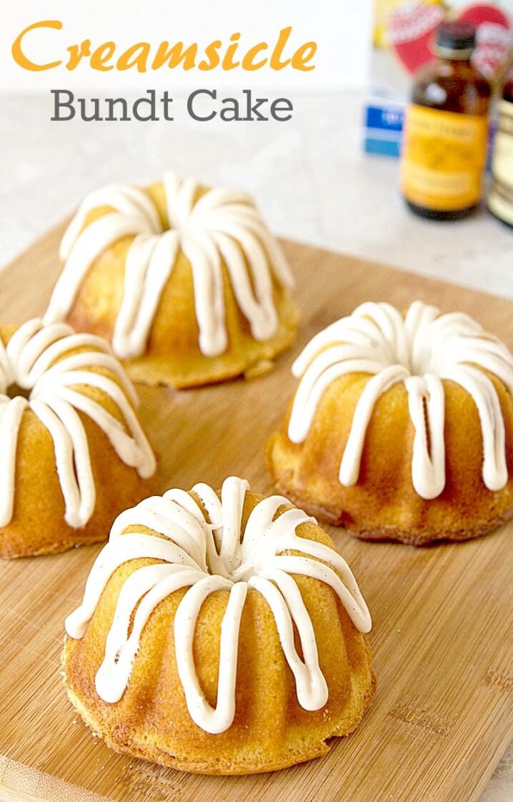 Creamsicle Bundt Cake - This pound cake recipe is inspired from the orange and vanilla flavors of the frozen Creamsicle pops that I loved as a kid. - Get the recipe on ItsYummi.com @itsyummi