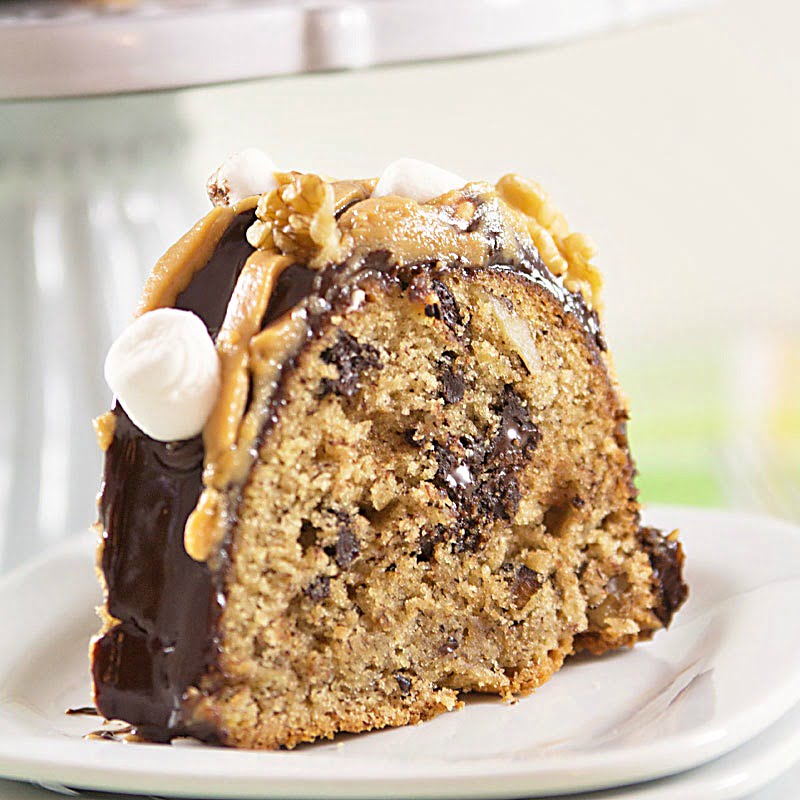 Elvis on a Rocky Road Bundt Cake Recipe