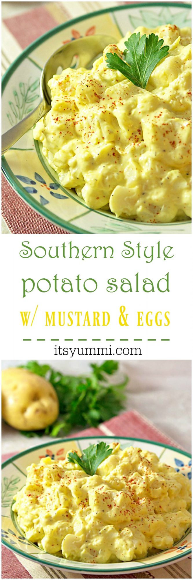 Southern Style Mustard Potato Salad with Egg - This is the best potato salad, ever! Recipe from @itsyummi