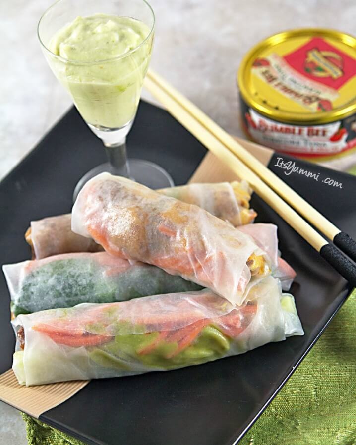 Easy Spring Rolls Recipe with Tuna - Its Yummi - bites of food and life