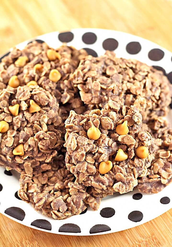 Chocolate Peanut Butter No Bake Cookies Recipe - Rolled oats, natural peanut butter and real cocoa come together to form this easy to make, no bake cookie. Get the recipe from itsyummi.com