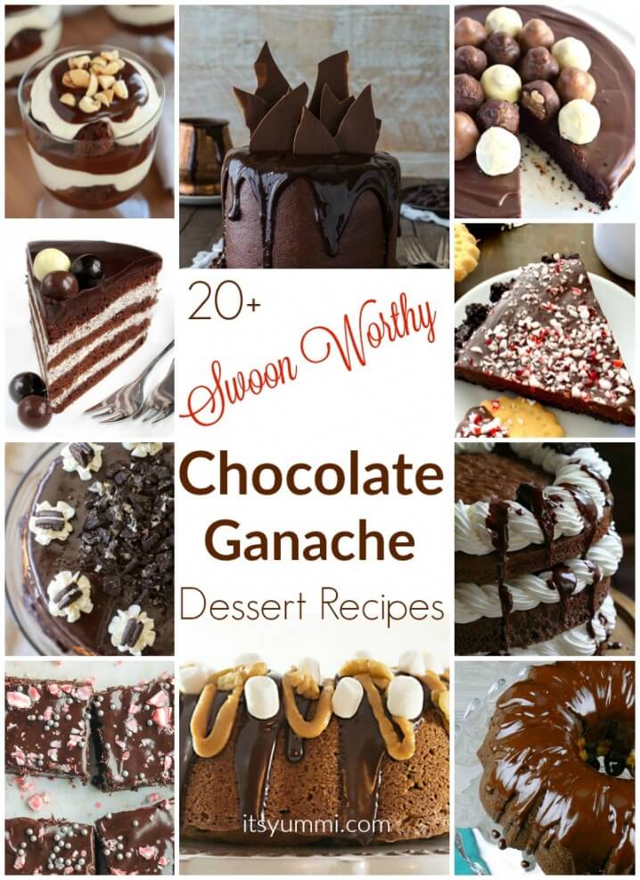 Over 20 delicious and drool worthy chocolate ganache desserts will tempt you on itsyummi.com - Grab the recipes and make them today!