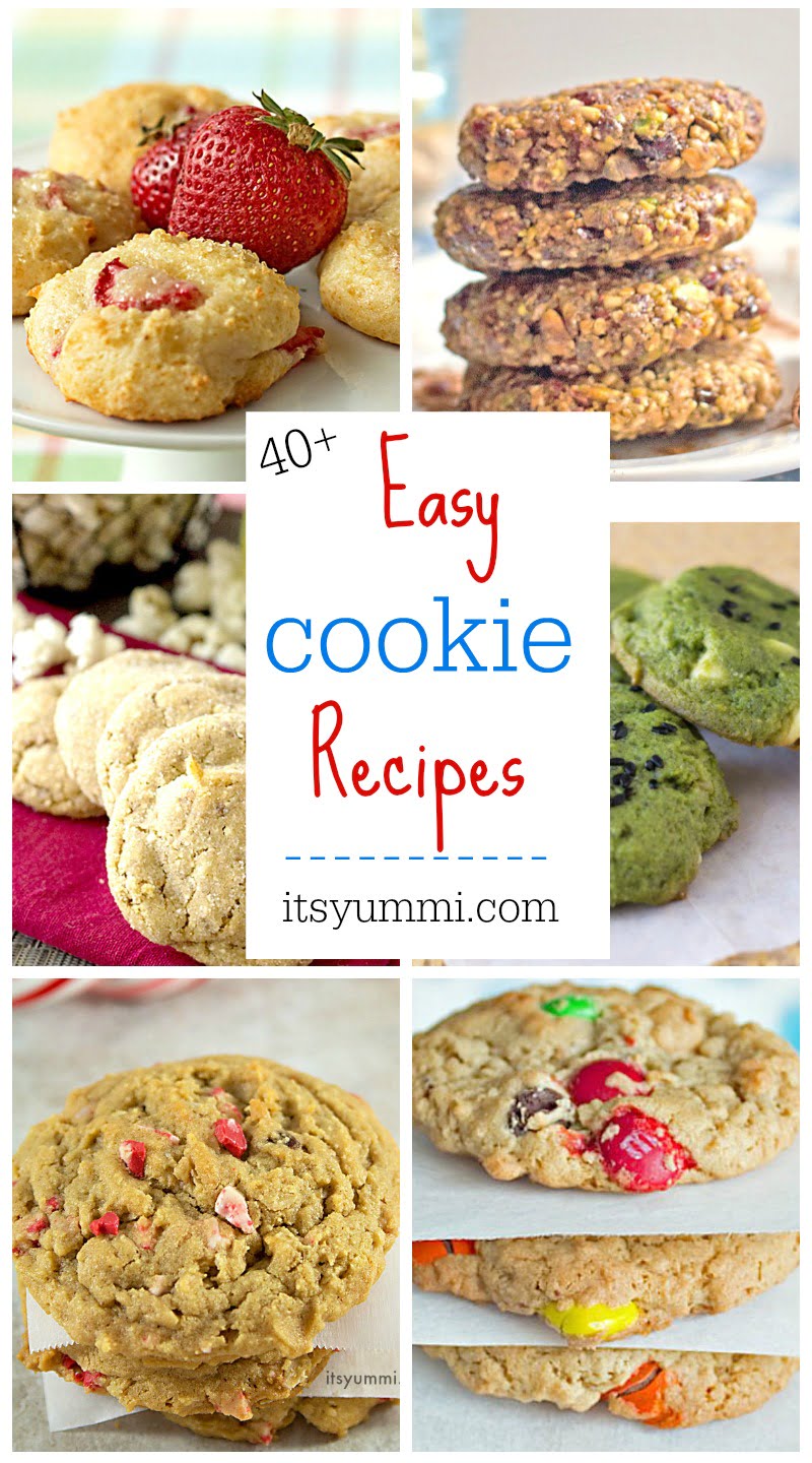 The easiest cookie recipes for 2018, all in one place! No bake cookies, cookies with nuts, and even healthier cookie recipes. See all of the easy cookie recipes for 2018 on itsyummi.com!
