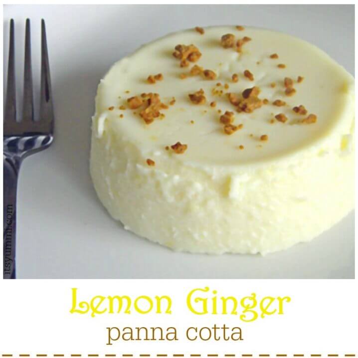 Ginger-Lemon Panna Cotta - This custard-based dessert is fancy enough for company, but so easy to make, you could have it any day! Get this dessert recipe from @itsyummi at itsyummi.com