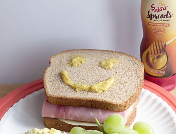 What kid wouldn't love a Sabra Honey Mustard smile in their lunch box sandwich?!