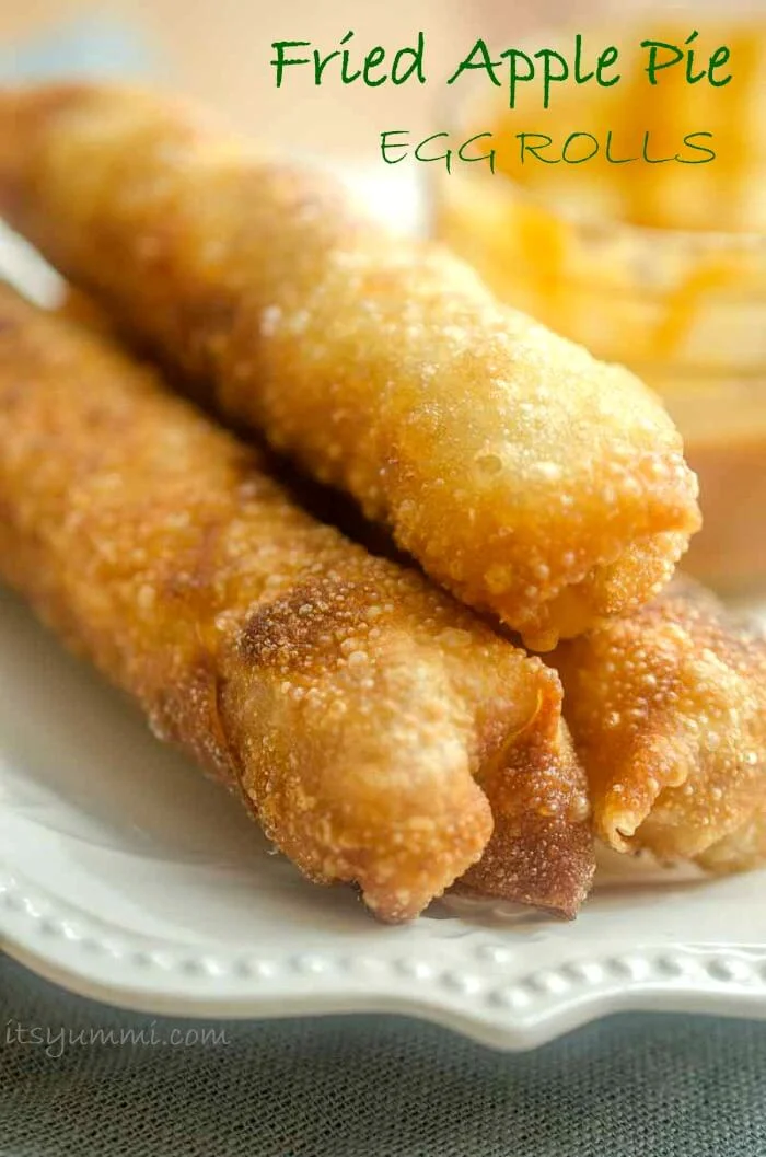 Fried apple pie egg rolls are a fun twist on traditional apple pie. These fried apple hand pies, with their sweet crispy crust, are perfect for picnics or packing into lunch boxes.  This is one of my favorite apple dessert recipes!