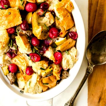 sausage stuffing with fresh cranberries and rosemary