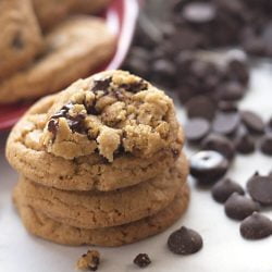 Junior Mints chocolate-mint candies baked inside of chocolate chip cookies