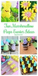 titled photo collage of fun marshmallow Peeps Easter ideas