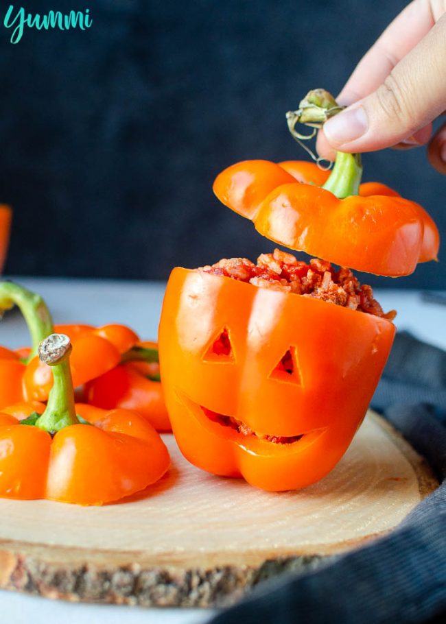 Halloween Stuffed Peppers Jack O Lanterns Easy Recipes by Its Yummi