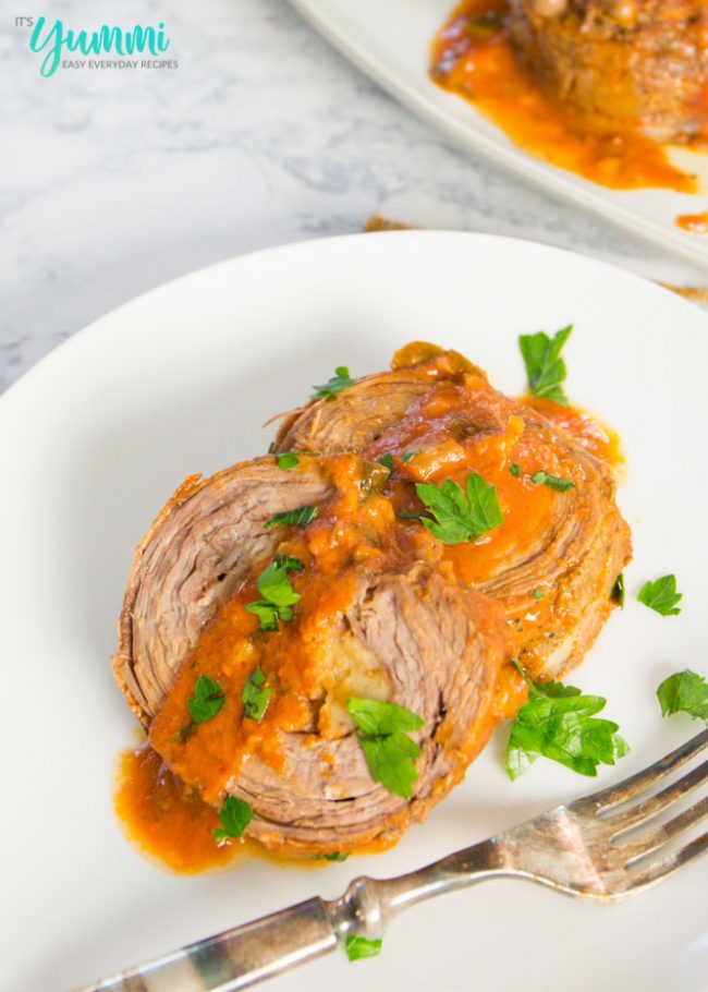Beef Braciole (Stuffed Flank Steak) Easy Recipes by Its Yummi